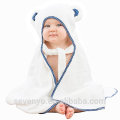 Serviette à capuche bébé 100% bambou bio avec des oreilles oreilles bleues super doux et moelleux parfait pour l&#39;heure du bain de bébé